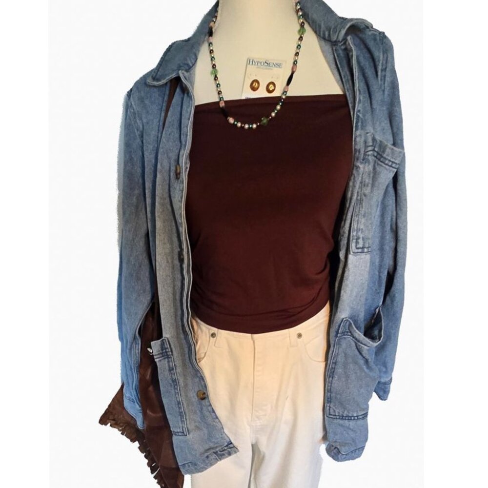 Brown Tube Top, Size Small, Comfortable, New with Tags